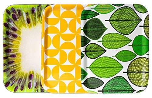 Serving Tray, Set of 3, 20 x 27 cm, Rectangular, Laminated and Extra Resistant, Perfect for Drinks, Tea and Coffee, Great for Parties, Colourful and Elegant - by Stoptray