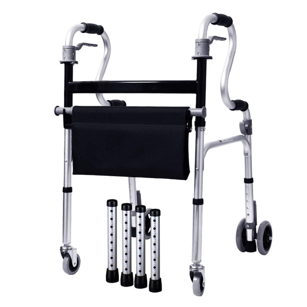 Lightweight Overhead Frame/Folding Wheeled Walker - Height Adjustable, Size:49x59x86-93cm Ailin home