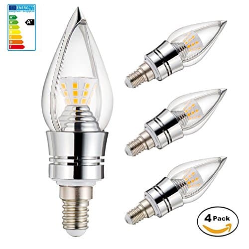 MDee 7W E12 LED Bulb Candelabra Light Bulbs, Incandescent 70 Watt Equivalent, Warm White 2700K, 650 Lumens ,4 Packs …