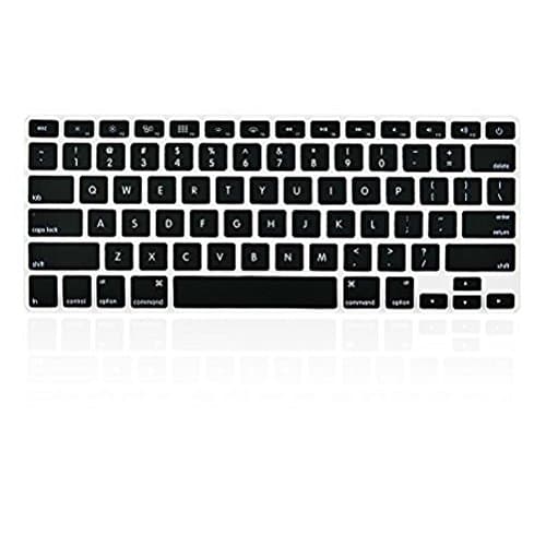 Eican Ultra Thin Soft Silicone Keyboard Cover Case Skin for Macbook 13" Unibody / Macbook Pro 13" 15" 17" with or without Retina Display / New Macbook Air 13" / Wireless Keyboard (Black)