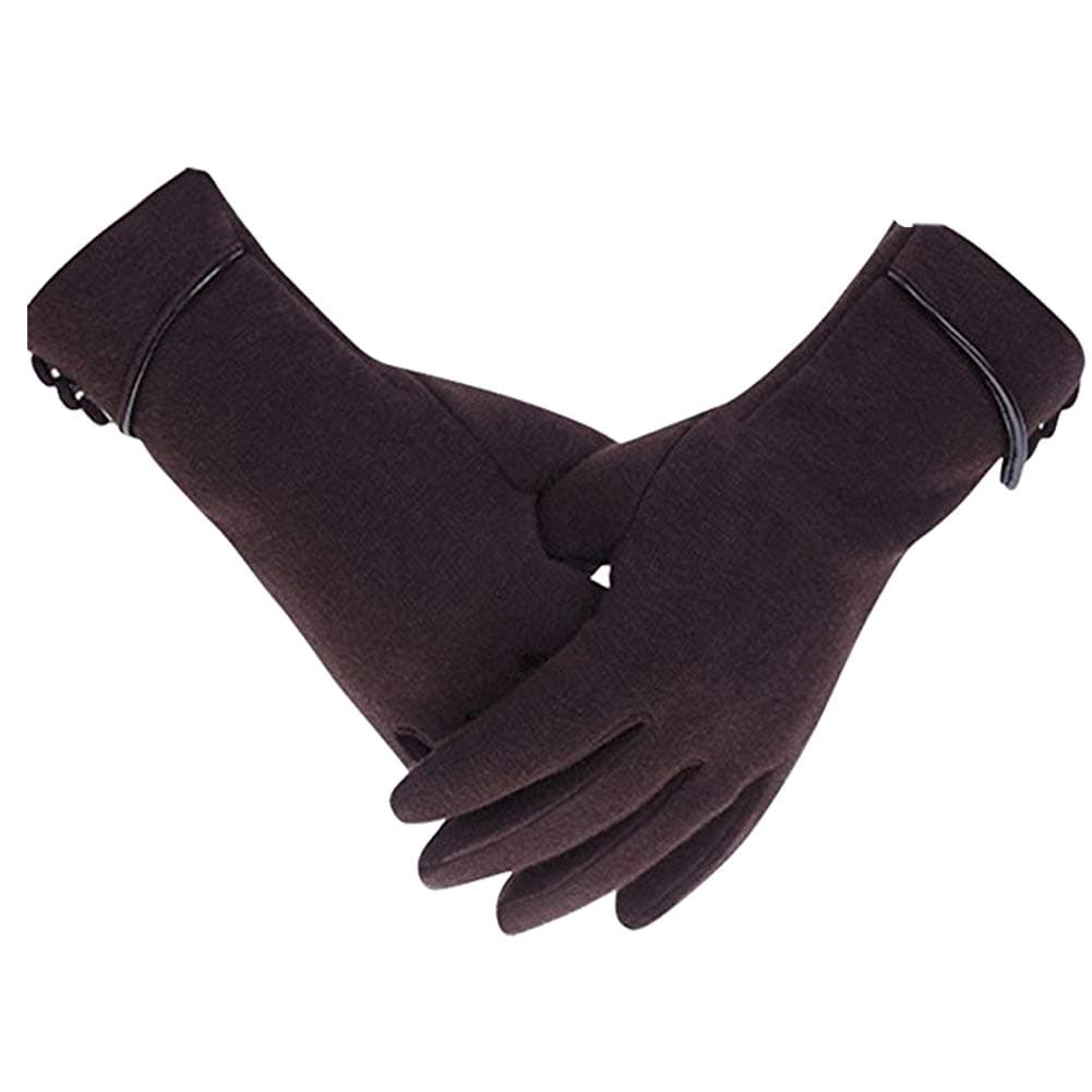 Womens Touch Screen Gloves Thick Fleece Lined Windproof Winter Warm Gloves