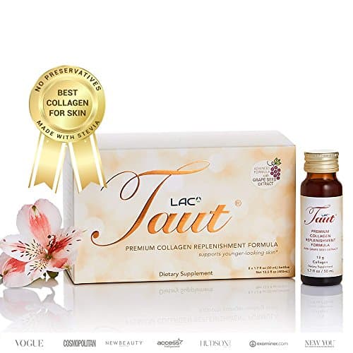 #1 Most Powerful Collagen Supplement Drink w/Grape Seed Extract - Taut Premium Collagen 13,000mg
