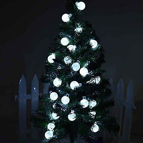Warm Crysal Ball Color 30Led LED Solar Water Drop String Light For Christmas Party Garden Tree Decorative LA set002