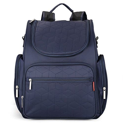 OXU Multi Functional Baby Diaper Backpack For Mom and Dad Waterproof Nappy Bags with Changing Pad Insulation Bag Fit Stroller?Star Blue)