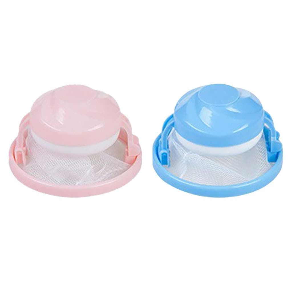 Cindero 2Pcs (Pink + Green) Laundry Ball, Washing Machine Universal Float, Filter Bag Laundry Ball, Floating Pet Fur Catcher Filter Hair Removal Equipment Wool Cleaning Supplies