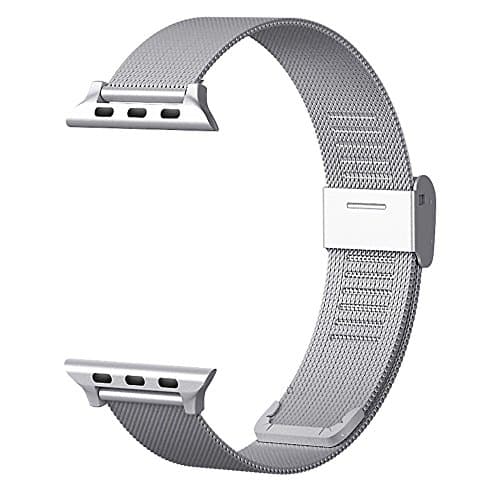 CNBEYOUNG Milanese Loop 2.0 Version Stainless Steel Bracelet Strap Replacement Band for Apple Watch Series 1 Series 2 Apple iWatch (SILVER-38MM)