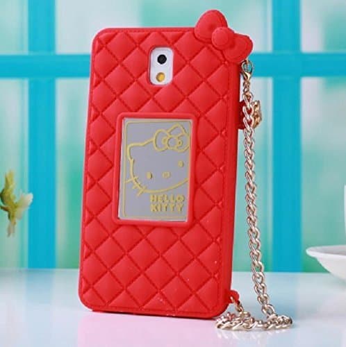 Note3 Case Galaxy Note3 Handbag Galaxy Note3 Silcone Cover,Hello kitty Handbag,Tribe-Tiger Stylish Slim Cute Hello Kitty Cat Handbag Soft Silicone case cover for Samsung Galaxy Note 3 N900(Red Bag)