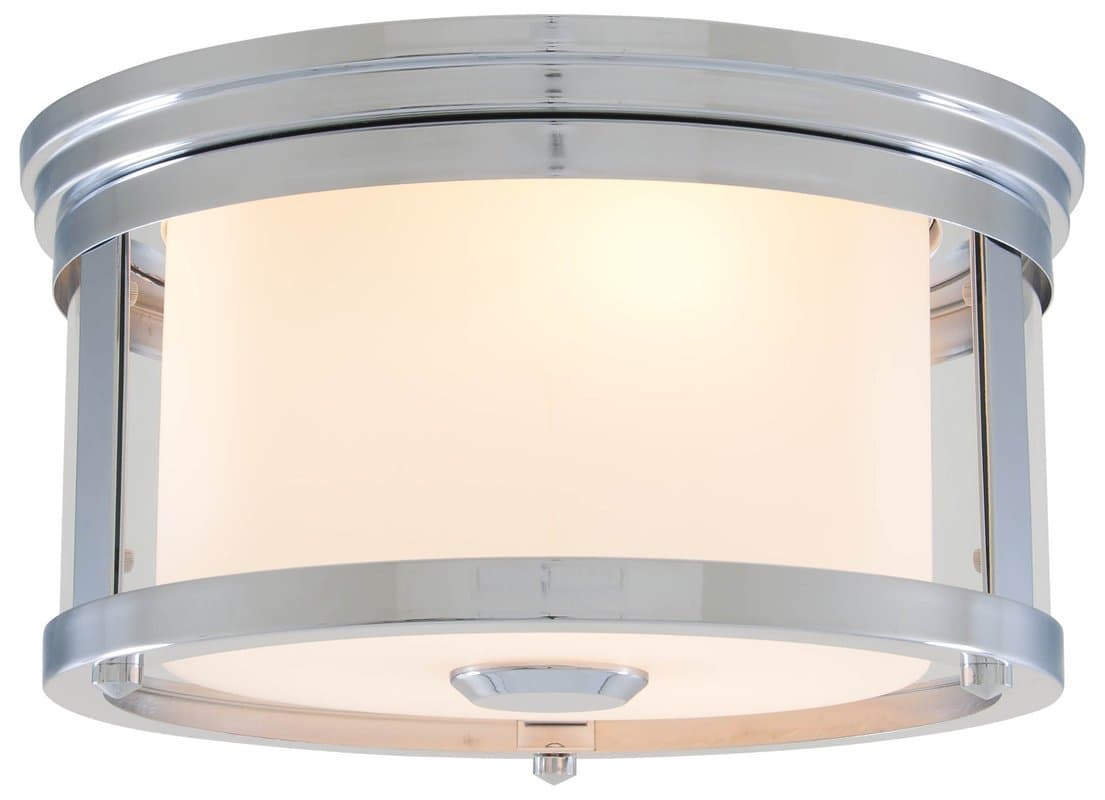 DVI Lighting DVP5432CH-OP Isabella 2 Light Flush Mount,Chrome