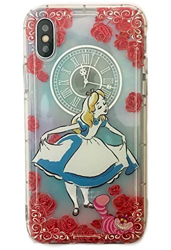 Phone Kandy® Embossed Anti Bump Shockproof Drop proof Clear Transparent Cute Cartoon TPU Silicone Case For iPhone (EMB01) PRIME (iPhone XS Max, Alice White)