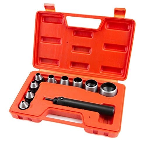 10 Pc Heavy Duty Hollow Punch Kit W/Case Tool Set Gasket Leather Rubber Holes HD,Jikkolumlukka