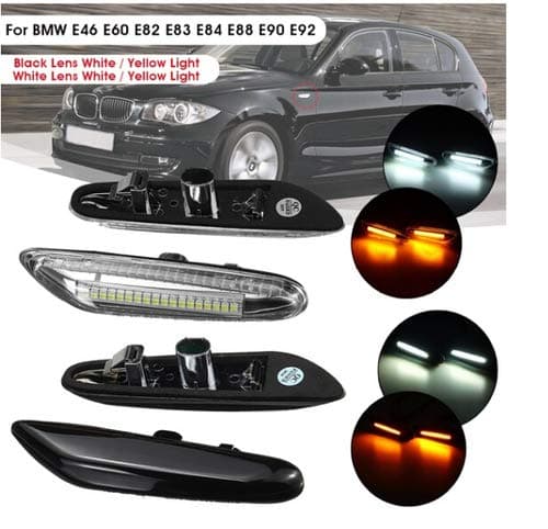 Cenblue Pair Side Marker Repeater Indicator LED Lights For BMW E46 E60 E82 E88 E90 E92