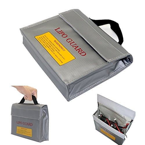 FIREPROOF Money Bag (9.4” x 2.6” x 7.3”), Explosion and Water Proof Battery Storage Bag Home Safe bag(gray)