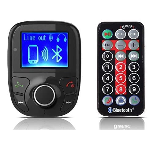 RivenAn LCD Bluetooth FM Transmitter/FM Modulator Radio MP3 Player Audio for SD Card, USB Car Charger, iPhone 6, 5S, 5C, 5, 4S, iPad 3, Mini, Air, Samsung Galaxy S6 Edge, S6, S5