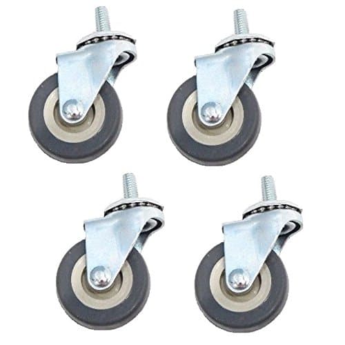 Stem Casters w/ 2" Gray TPR Wheel 65 lb Capacity Wheel and 5/16"-18 x 3/4"Threaded Stem