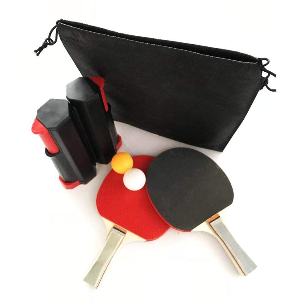 Ping Pong Set, Professional Table Tennis Set with Retractable Net (Bracket Clamps), Balls, and Posts Regulation Table Tennis Accessories, Advanced Home Indoor or Outdoor Play, Storage Case