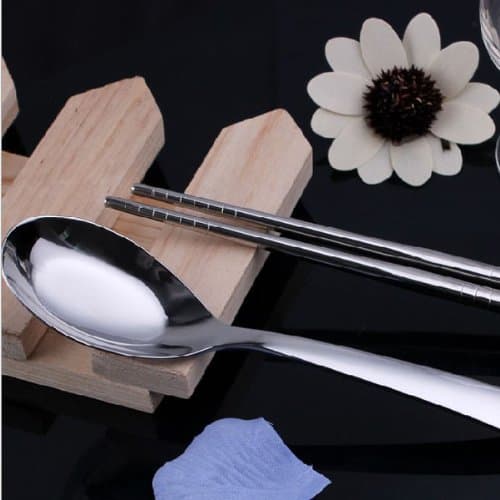 Stainless Steel Personalized Spoons+Chopsticks With Nice Package