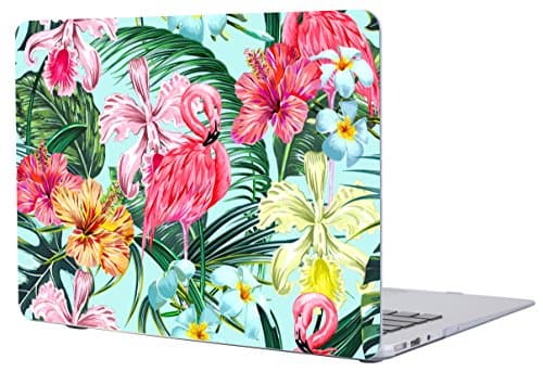 A1706/A1708 Macbook Pro 13 Case 2017 & 2016 Release, SALMEN Hard Protective Matte Shell Case Cover for Newest Mac Book Pro 13 Inch with/without Touch Bar (Flamingos Palm Pattern)