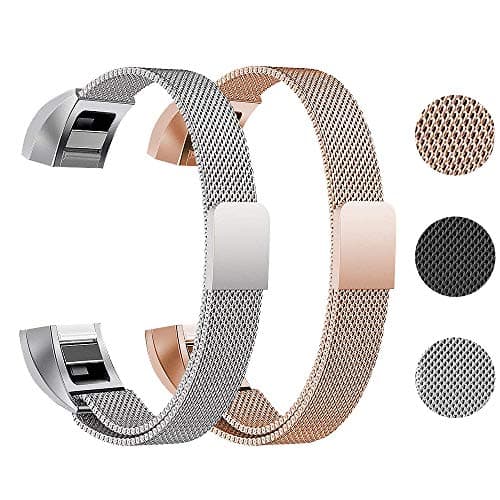 Replacement Metal Bands for Fitbit Alta and Fitbit Alta HR, Adjustable Milanese Stainless Steel Mesh Magnetic Replacement Strap, Replacement Band for Women & Men, Great Gift Choice