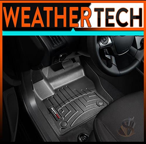 2013-16 Ford Focus ST WeatherTech Black Custom Floor Mat Liners (Front Row Set)