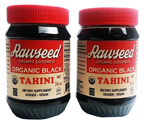 Rawseed Organic Black Tahini 16 oz 2 Pack Plastic Bottles