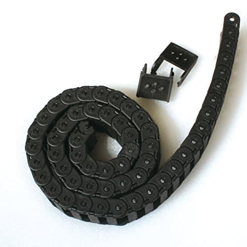 35mm x 75mm Plastic Cable Drag Chain Wire Carrier Black 1000mm