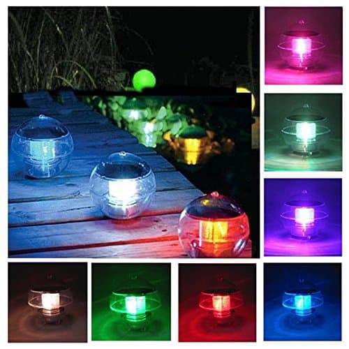 Coquimbo Solar Floating Light for Pool Pond Waterproof ABS Plastic with Color Changing LED Solar Light Globe Night Light Lamp Garden Swimming Pool Party Home Decor (1 Pack, Diameter:11cm)