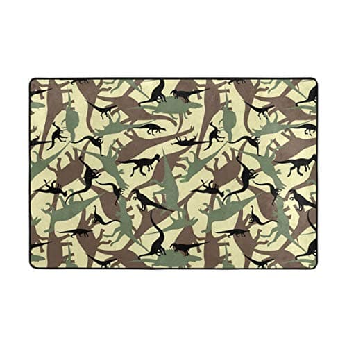 National Geographic Dinosaur Dig Kit Modern Rectangle Area Rug Super Soft Carpet(36 x 24 in & 72 x 48 in)