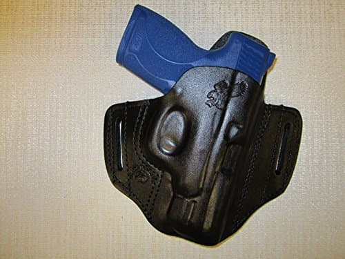 S&W M&P SHIELD 3.3 45 Cal. formed leather pancake owb leather belt slide holster