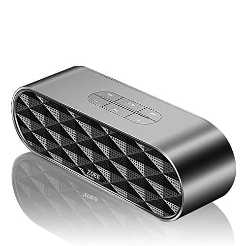 Portable Bluetooth Speaker, ZOEE Outdoor Wireless Bluetooth V4.2 Stereo Subwoofer with HD Sound and Bass, Built-in 10W Dual Driver Speakerphone, Microphone, Handsfree Calling and TF Card Slot