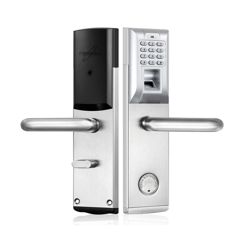 Biometric Electronic Door Lock Fingerprint Password Mechanical Key Digital Code Keyless Lock , Right Push