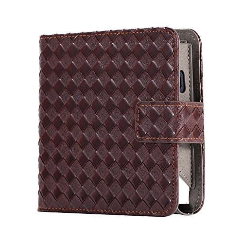 KAIDON PU Leather Case Electronic Cigarette Case Kit Cover for IQOS 2.4 Plus (Dark Brown)