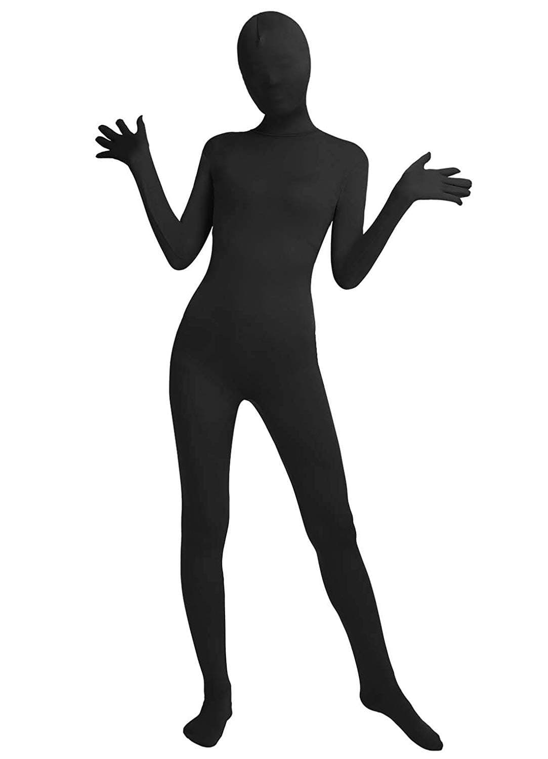 LinvMe Women's Solid See Through Full Bodysuit Seamless Zentai Unitard
