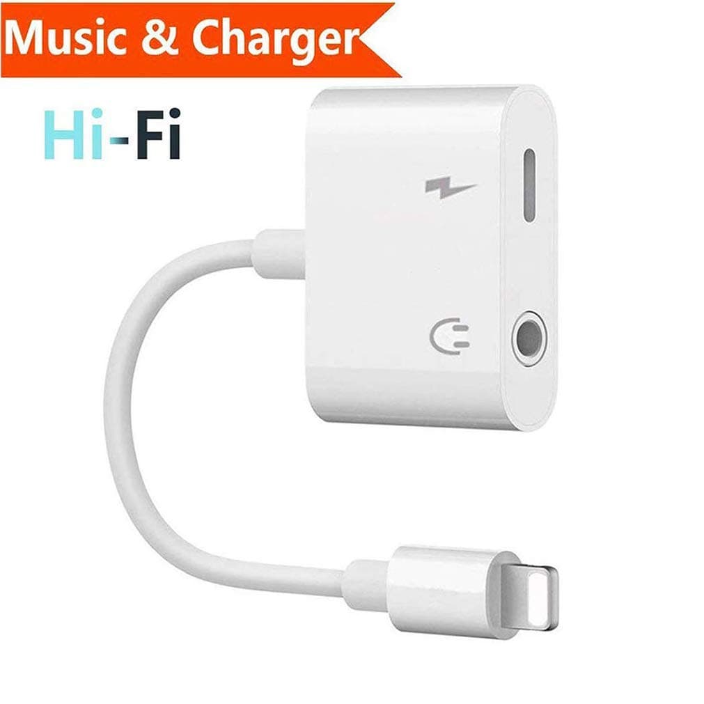 Compatible for Adapter Lighting to 3.5mm Jack Headphone Audio Adaptor Replacement for iPhone 8/8Plus iPhone 7/7Plus X/10 Earphone 3.5mm Jack AUX Audio & Charge Splitter Support iOS 10.3/11 Later