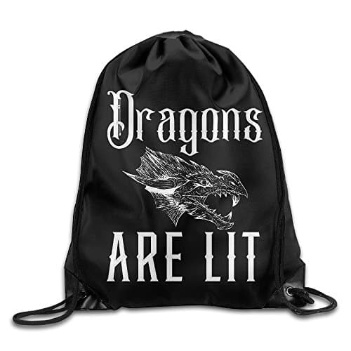 ARE LIT Drawstring Storage Bag Gym Bag For Men & Women School Travel Backpack