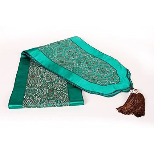 Wind table runner silk Chinese high-end China/ Chinese coffee table mahogany table runner/ flag-D 40x280cm(16x110inch)