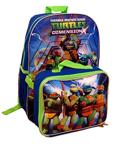 TMNT Ninja Turtles Backpack with Detachable Matching Lunch Kit