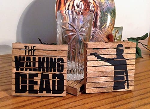 The Walking Dead with Rick mini pallet coaster set (set of 2)
