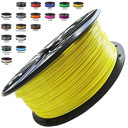 Melca 1.75 3D Printer Filament PLA 1kg +/- 0.03mm, Yellow (#F8F32B)