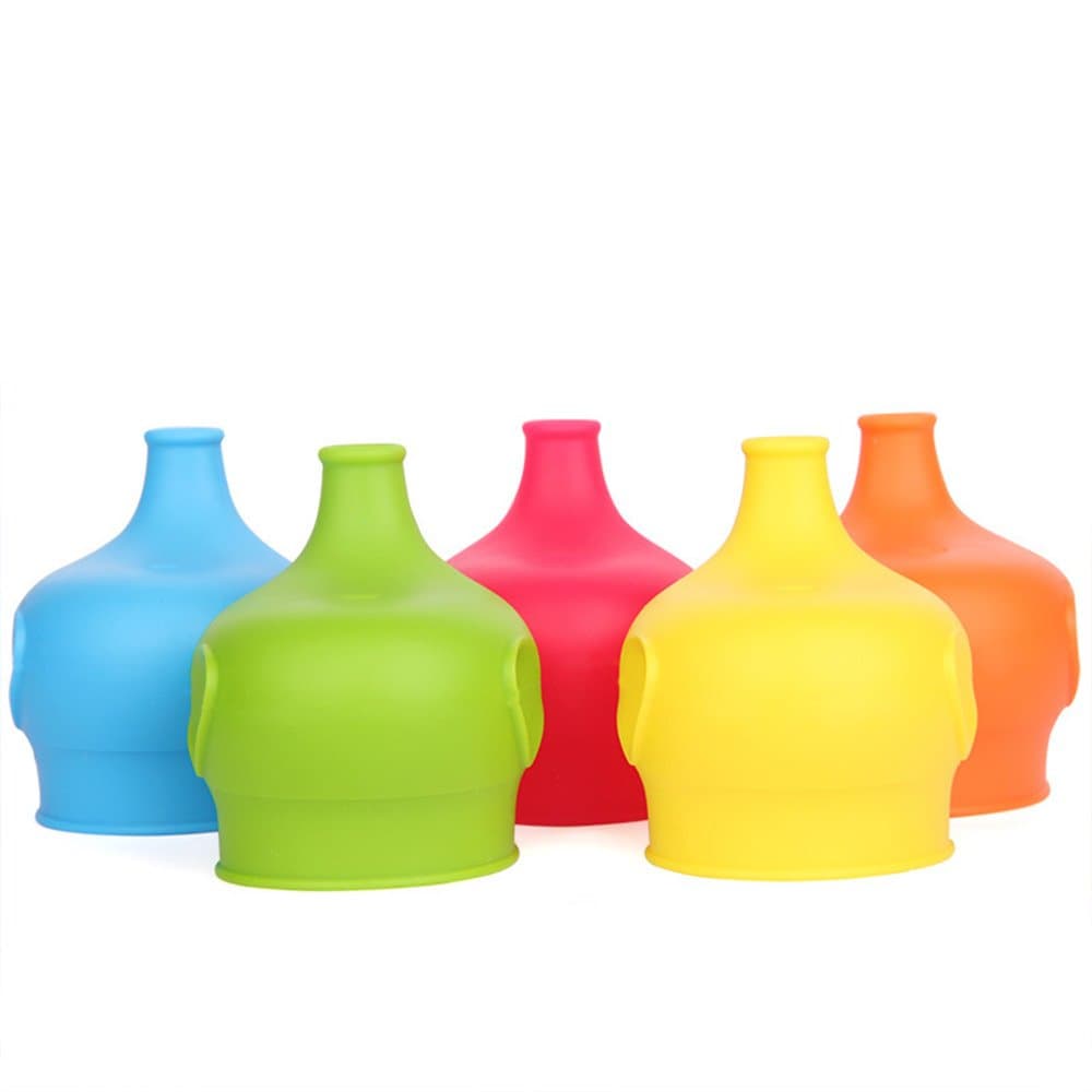 Baby Silicone Sippy Cup Lids 5 Pack Makes Any Cup Or Bottle Spill Proof By Husbaby
