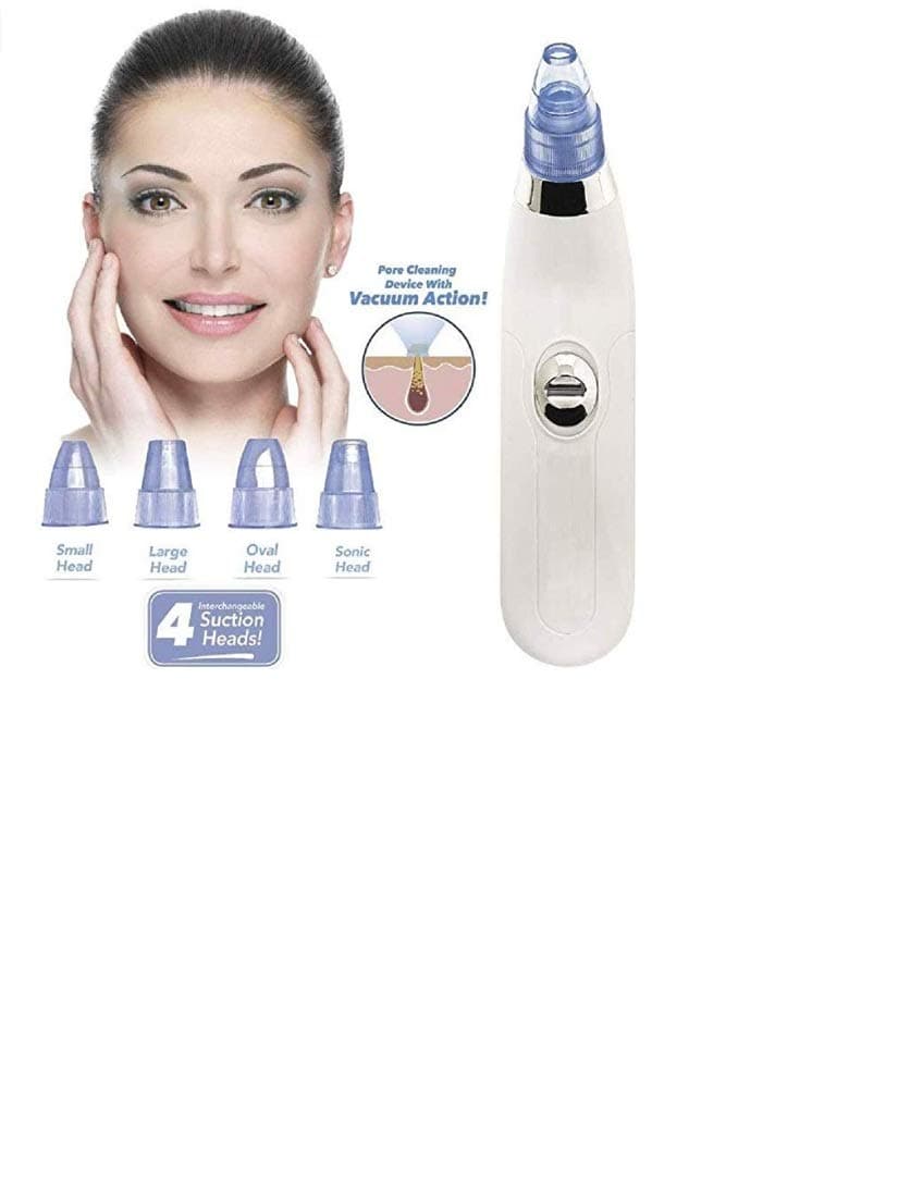 PrinceBeauty 4 in 1 Multi-function Blackhead Whitehead Extractor Remover Device - Acne Pimple Pore Cleaner Vacuum Suction Tool For Men And Women