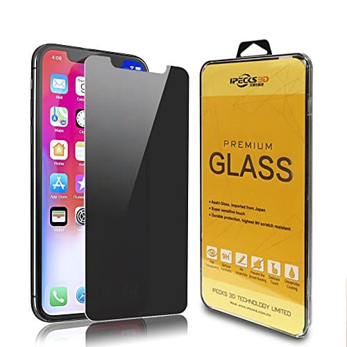 Privacy Screen Protector for iPhone X/iPhone Xs, Tempered Glass Anti-Spy Screen Film 5.8 inch, 9H Hardness Tempered Glass, Smudge, Scratch & Crack Proof, Crystal Clear HD Clarity