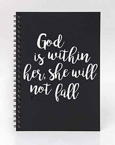 Scripture Verse Decal - Psalm 46:5 God is within her - White Vinyl Sticker for Laptop or Notebook