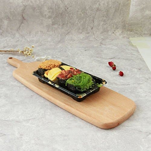 MUZUO Rustic Wood pizza peel Tableware Serving Tray, Decorative Trays, Platters for Tea Coffee Wine Red Cocktail Meals Fruit Serving -Premium Quality, Eco-friendly,(L Size)