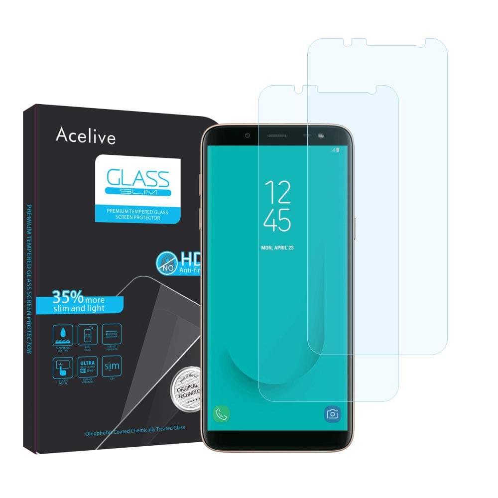 Acelive Samsung J6 2018 Screen Protector, 2 Pack Tempered Glass Bulletproof Glass Screen Protector Film for Samsung Galaxy J6 2018