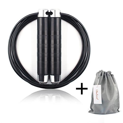 High Speed Jump Rope,Dulzod Blazing Fast Adjustable Jumping Ropes with Ball Bearings,Best for Double Unders,MMA,Cardio,Boxing,Crossfit,Skipping Workout & Fitness Exercise Training -Carry Pouch Include