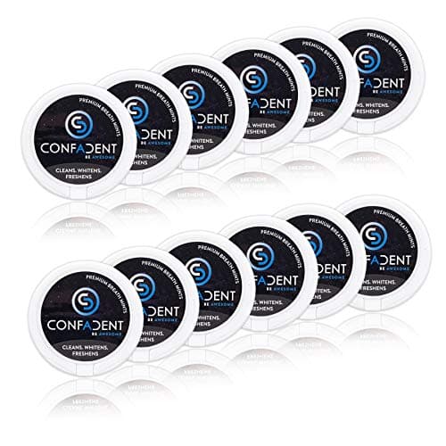 CONFADENT Mints - Peppermint Breath Mints, Sugar Free Mints, Xylitol Mints, Promotes Dental Health, Extra Fresh Breath, and Whitening. Aspartame free. (Pack of 12)