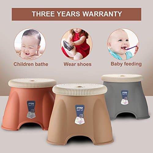 Small Kids Stool,plastic step stool anti-slip stool for kids and toddler potty training hand washing teeth brushing bathroom bedroom and kitchen use