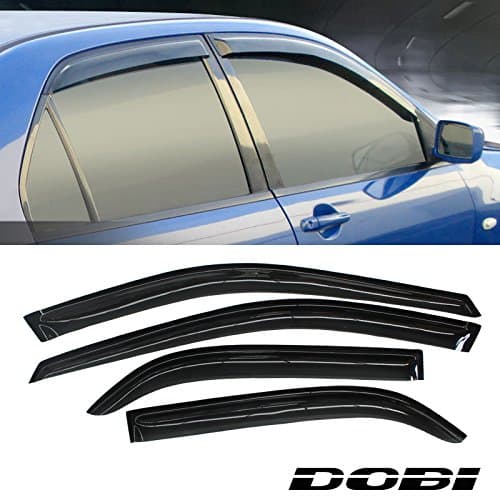 4pcs Front Rear Smoke Sun/Rain Guard Vent Shade Window Visors for 98-02 Honda Accord 4-Door Sedan