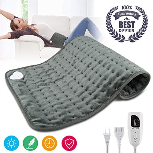 Heating Pad,Electric Heating Pad 12"x24" Large Heating Pads for Back Pain Auto Shut Off Heat Pad Moist Heating Pad with Timer,6 Temperature Settings Heated Pad for Neck,Shoulder,Elbow,Machine Washable