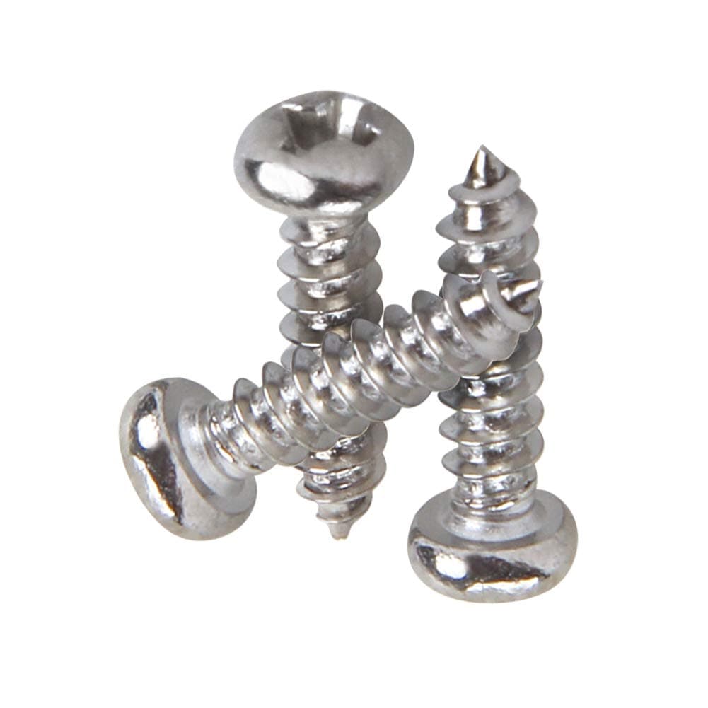 Xiedeai Fasteners Tools Nails Self Tapping Screws - Nickle Plated Round Cross Head Wood Screws Hardware M3